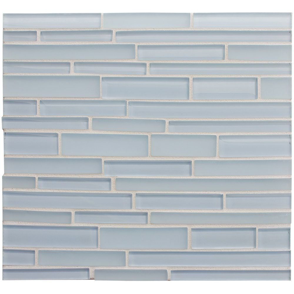 Aria Gloss/matte Interlocking Slides Glass Mosaic