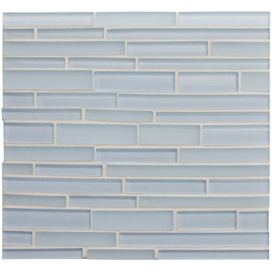 Aria Gloss/matte Interlocking Slides Glass Mosaic