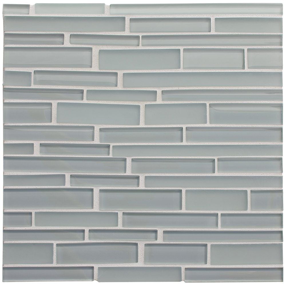 Nebbia Gloss/matte Interlocking Slides Glass Mosaic