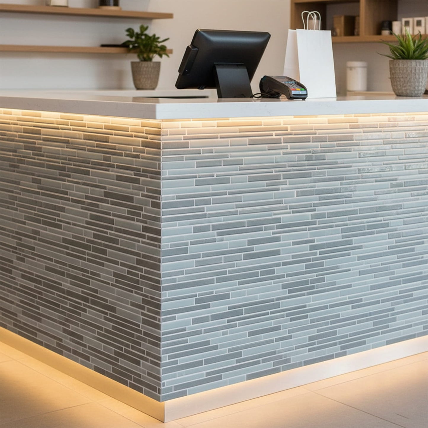Sterlina Gloss/matte Interlocking Slides Glass Mosaic