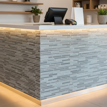 Sterlina Gloss/matte Interlocking Slides Glass Mosaic