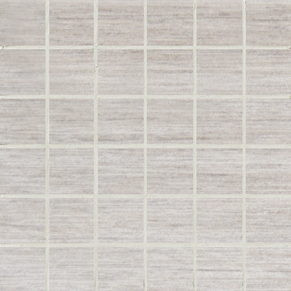 Silver Matte 2x2 Fabric Look Porcelain Mosaic