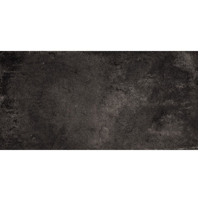 Weathered Black Matte Concrete Look Porcelain Tile
