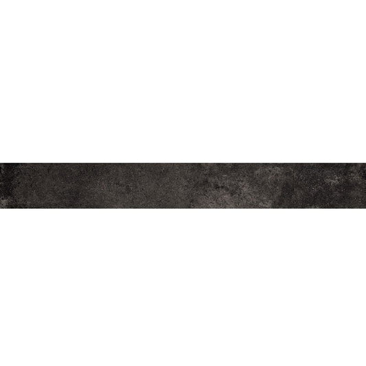 Weathered Black Matte Bullnose Concrete Look Porcelain Tile