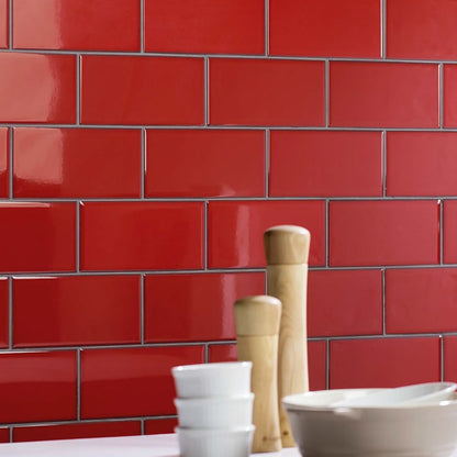 Rosso Glossy Ceramic Tile