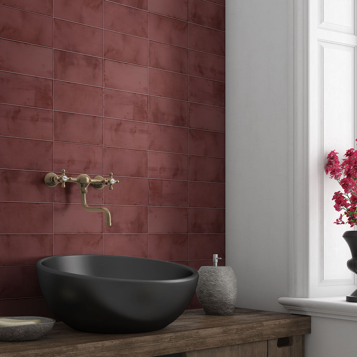 Bordeaux Matte Ceramic Tile