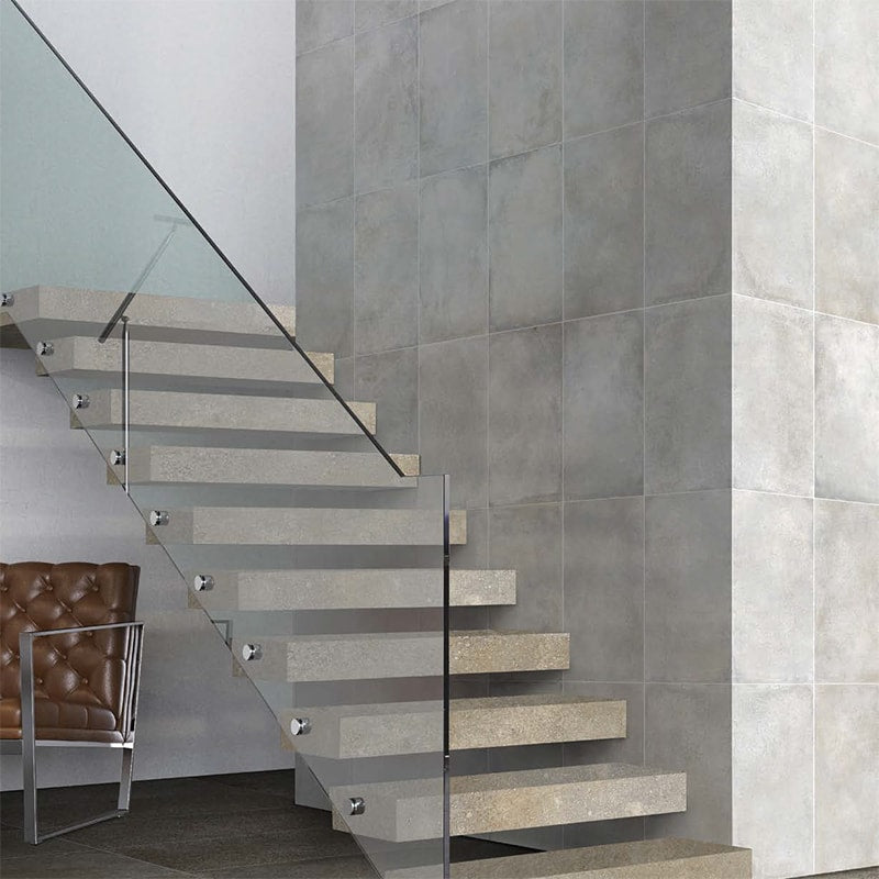 Cemento Argent Honed Concrete Look Porcelain Tile