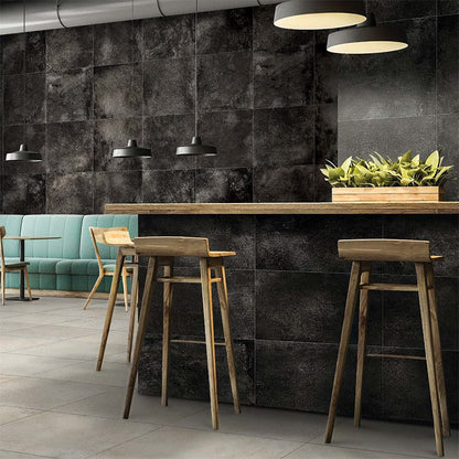 Cemento Black Honed Concrete Look Porcelain Tile