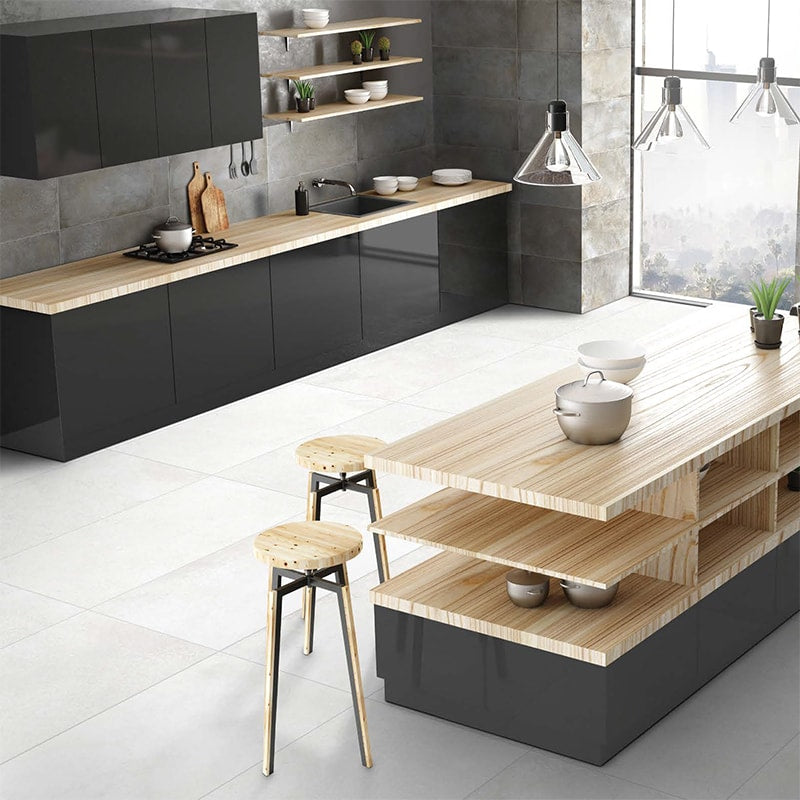 Cemento Greige Honed Concrete Look Porcelain Tile