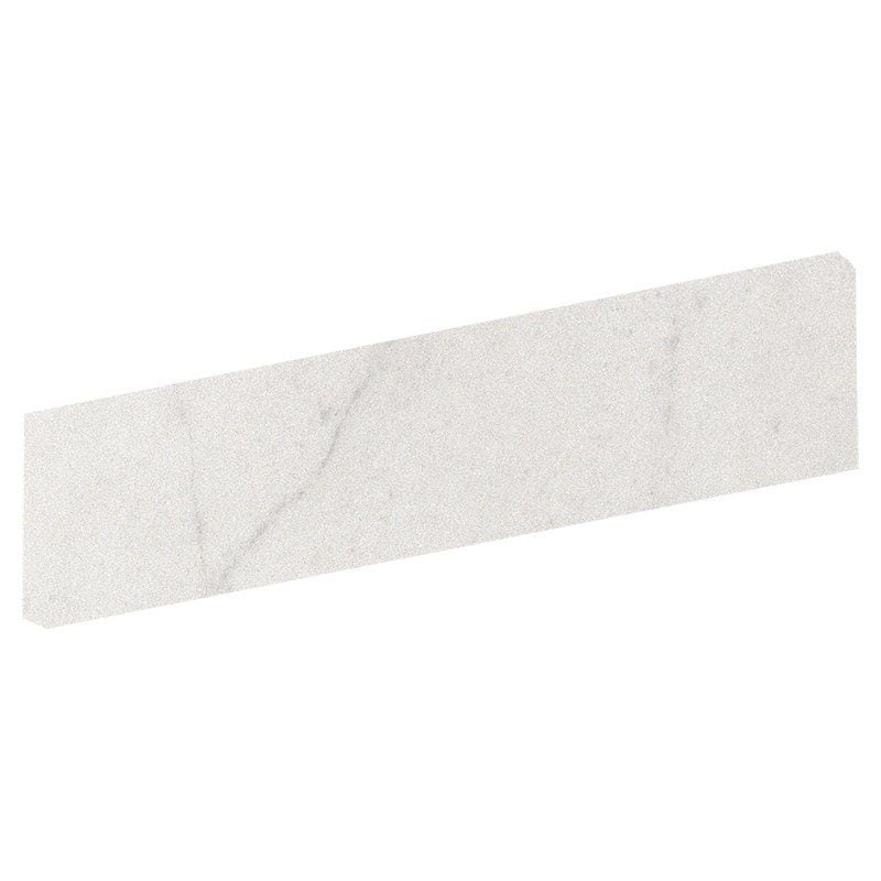 Bianco Crystal Matte Bullnose Marble Look Porcelain Tile
