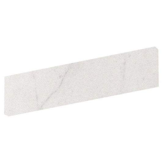Bianco Crystal Matte Bullnose Marble Look Porcelain Tile
