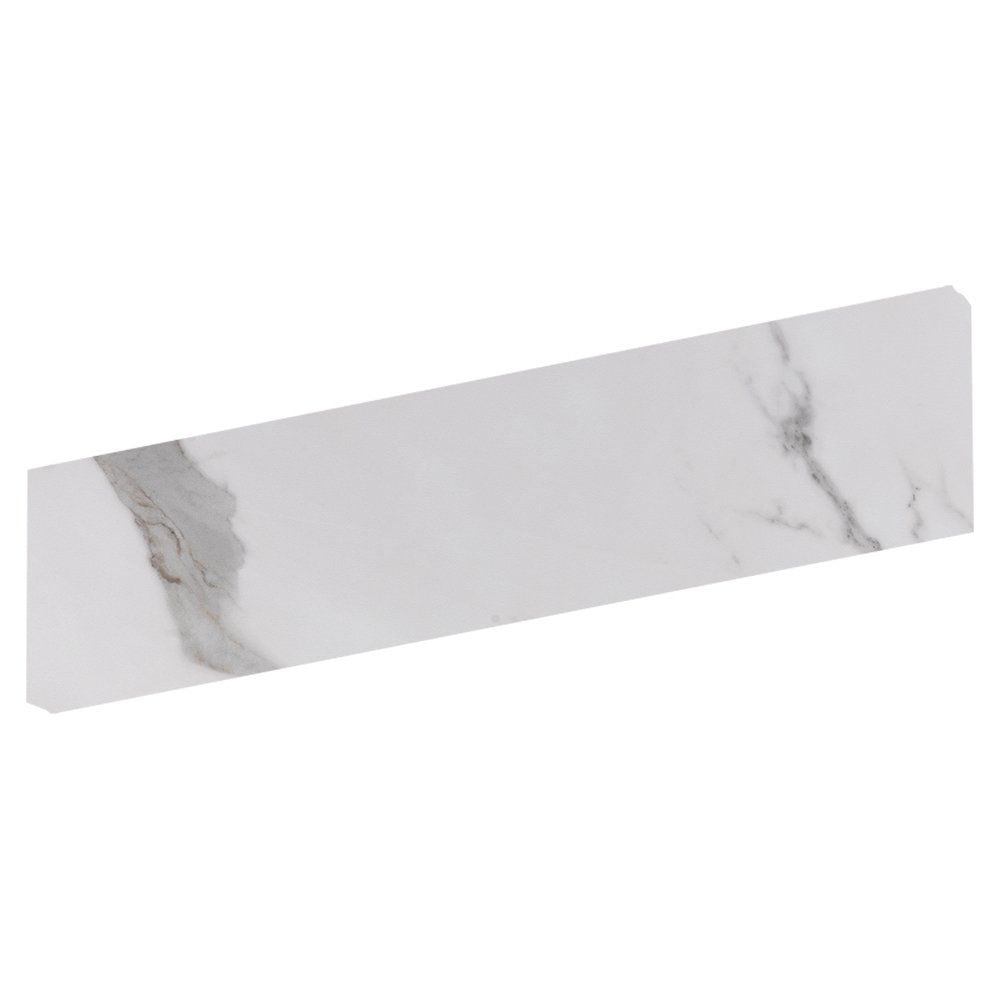 Calacatta Bright Matte Bullnose Marble Look Porcelain Base