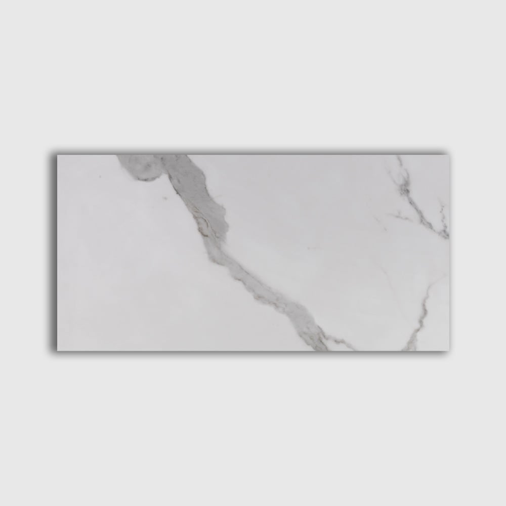 Calacatta Bright Matte Marble Look Porcelain Tile