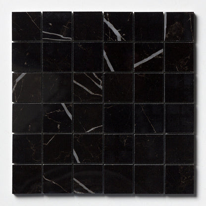 Marquina Nero Polished 2x2 Porcelain Mosaic