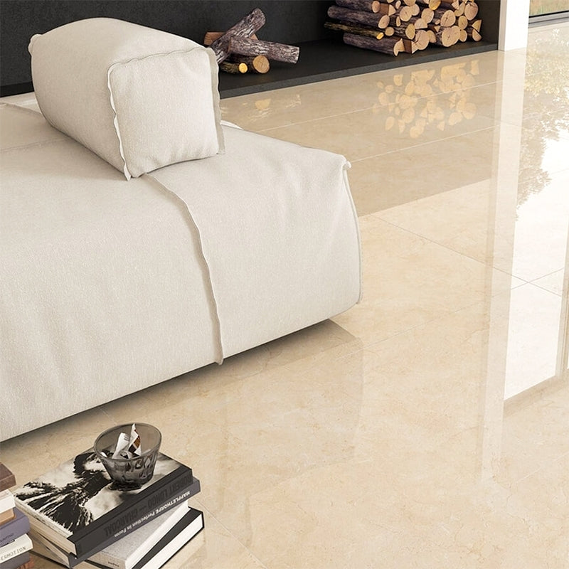 Crema Marfil Supreme Polished Marble Tile