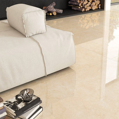 Crema Marfil Supreme Polished Marble Tile