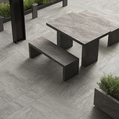 Gris Claro Natural Slate Look Porcelain Tile