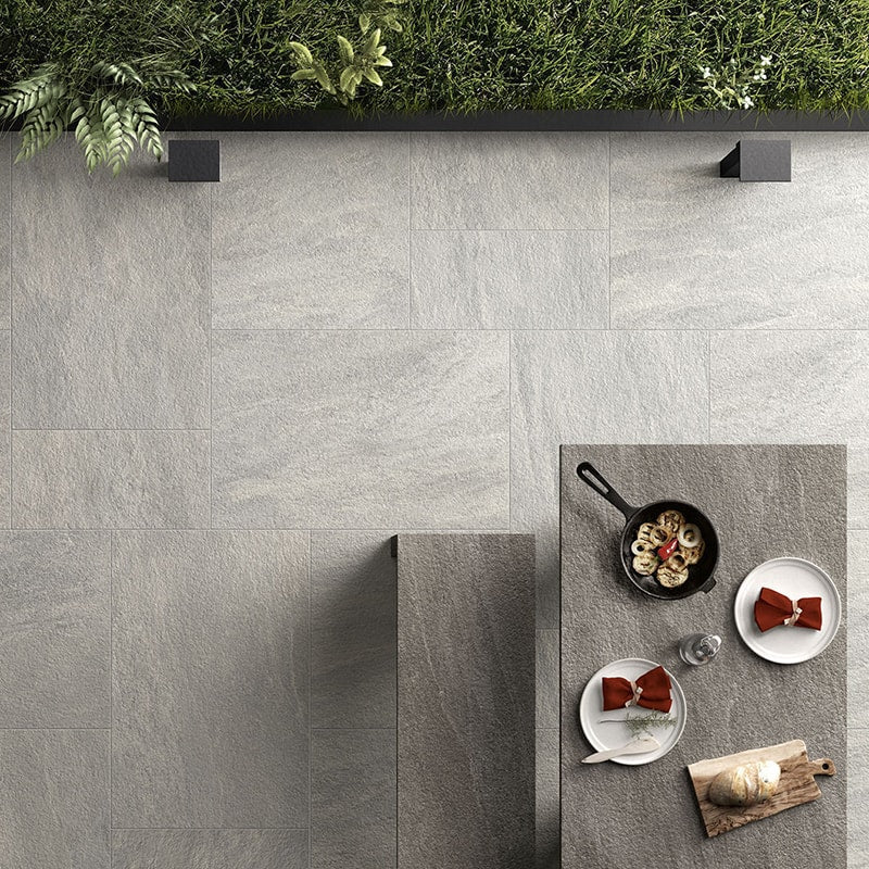Gris Claro Natural Slate Look Porcelain Tile