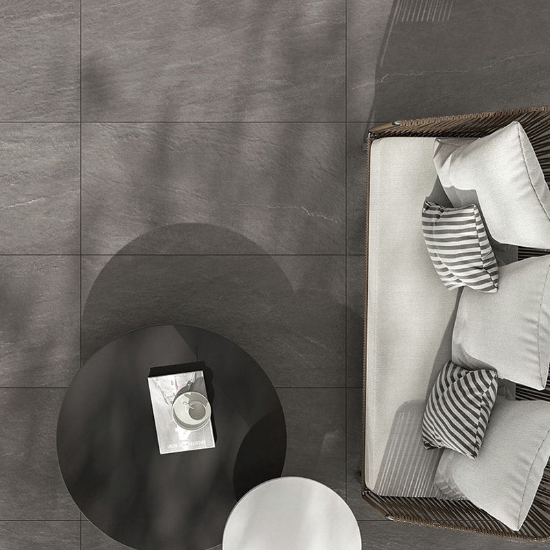 Gris Oscuro Natural Slate Look Porcelain Tile