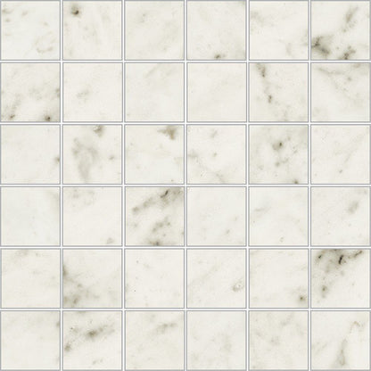 Carrara Blanco Natural 2x2 Marble Look Porcelain Mosaic