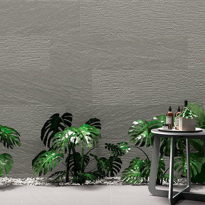 Gris Claro Natural Subway Slate Look Porcelain Tile