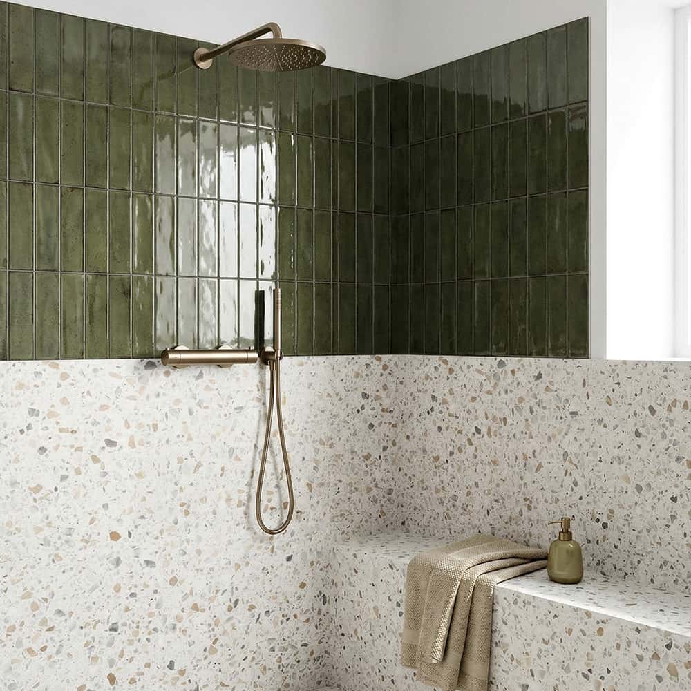 Sky Fusion Polished Terrazzo Tile