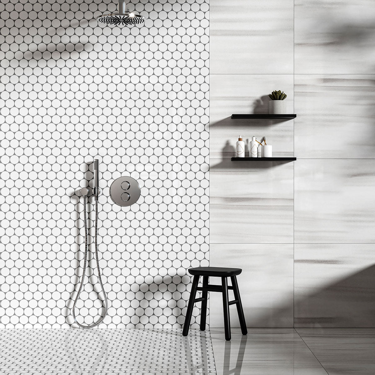 Mink White Polished Marble Tile
