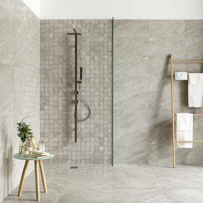 Bardiglio Gray Honed Marble Look Porcelain Tile
