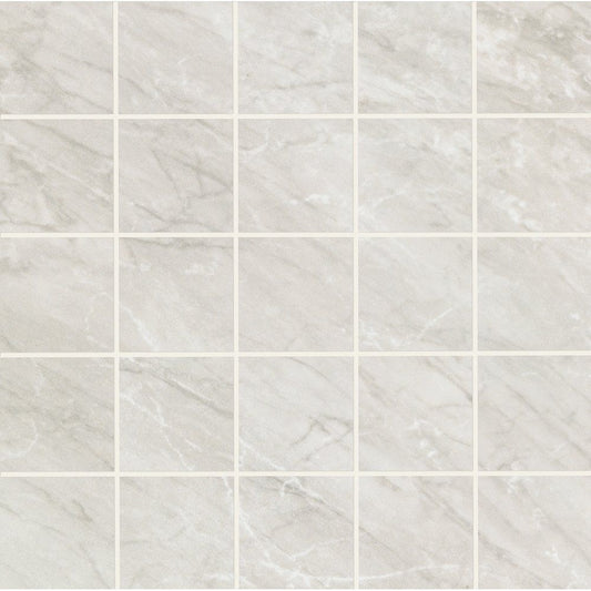 Bardiglio Gray Honed 2x2 Marble Look Porcelain Mosaic