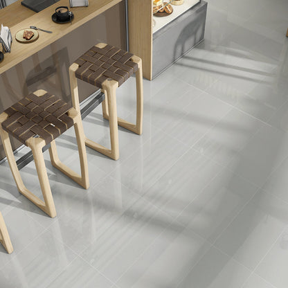 Blanco Marjinal Polished Marble Look Porcelain Tile