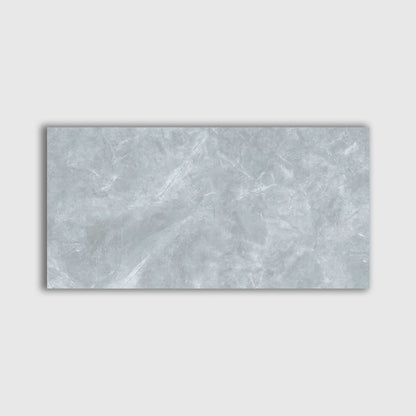 Gray Polished Marble Look Porcelain Tile