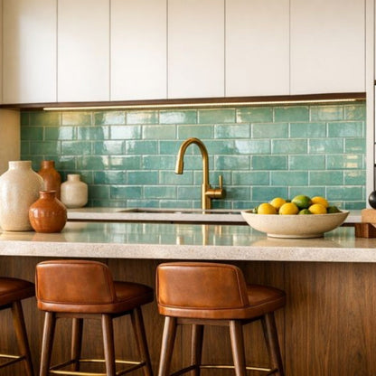 Grecianisle Satin Subway Glass Tile