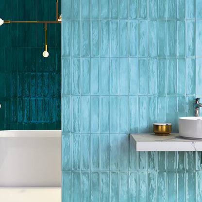 Roca Flow Atoll Blue Polished Ceramic Tile