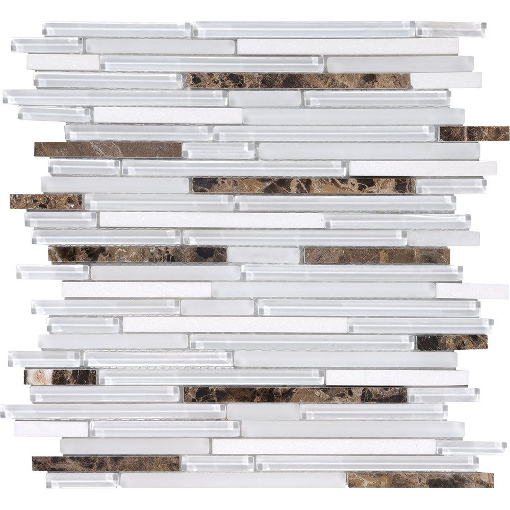 Noce De Kokas Gloss Liner Blend Glass Mosaic