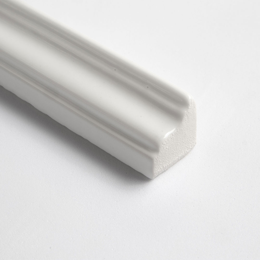 Royal White Glossy Finish Trim Ceramic Moldings