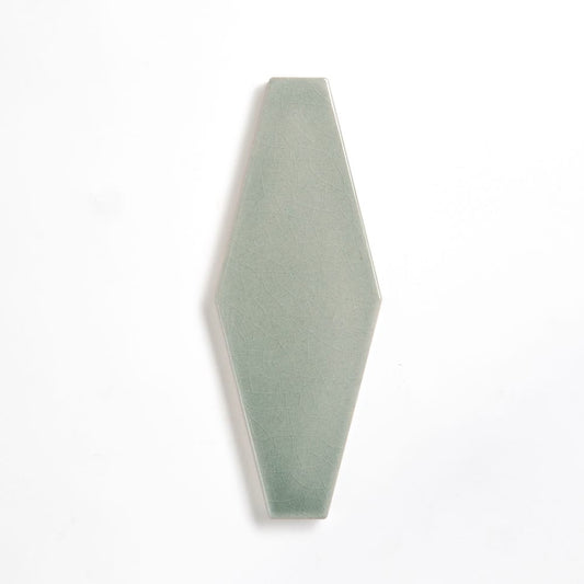 Verdant Crackled Longest Hexagon Ceramic Tile