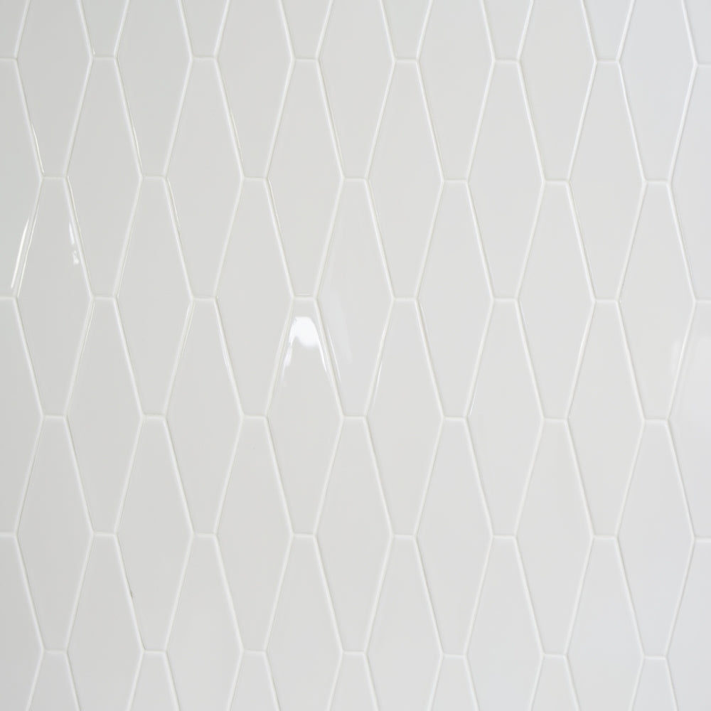 Pearl Glossy Longest Hexagon Ceramic Tile