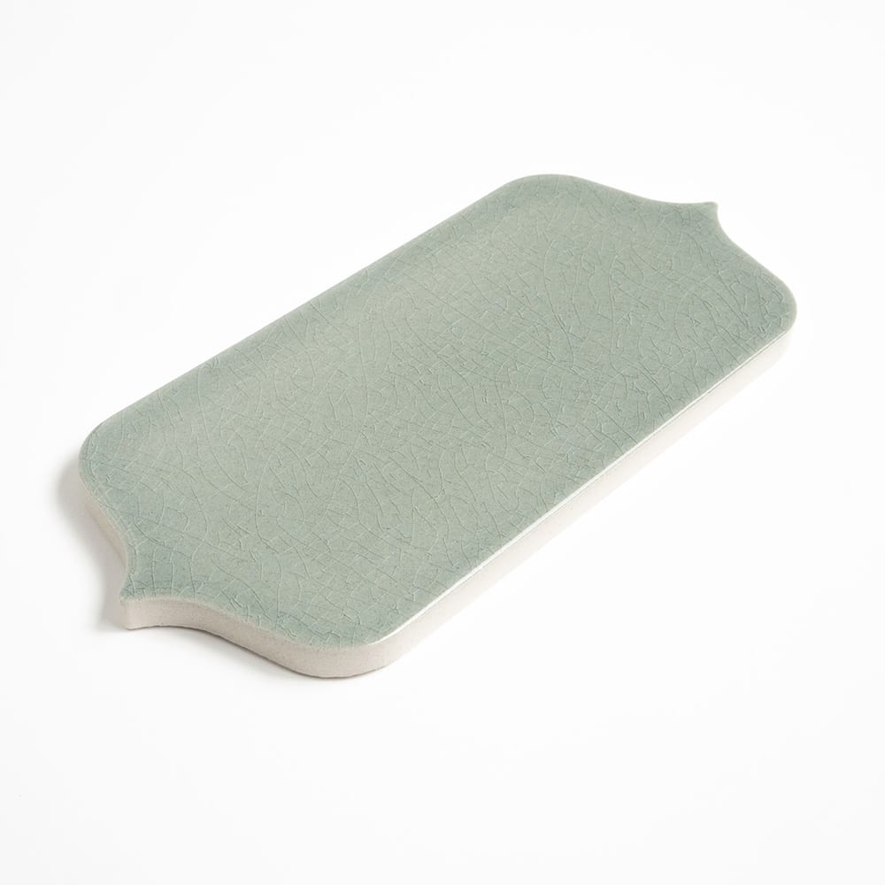 Verdant Crackled Tear Field Ceramic Tile