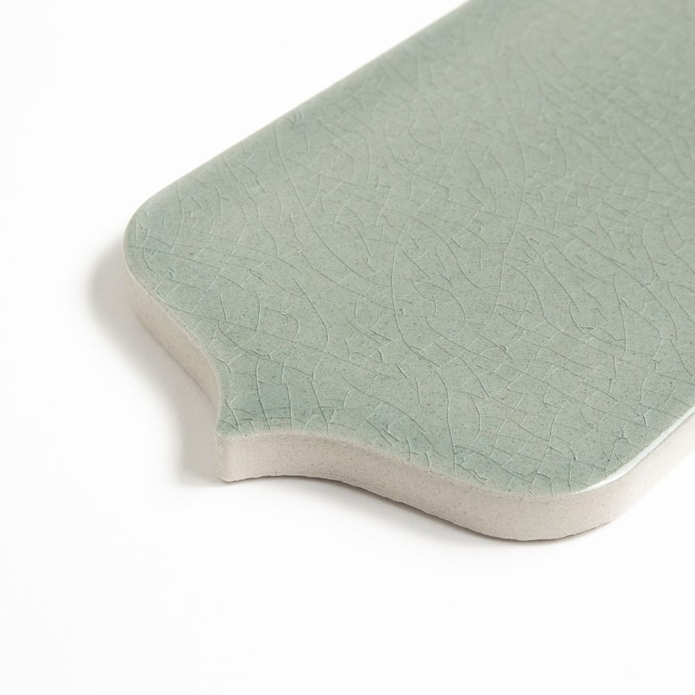 Verdant Crackled Tear Field Ceramic Tile