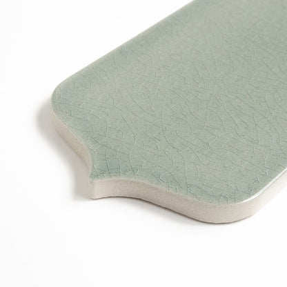 Verdant Crackled Tear Field Ceramic Tile