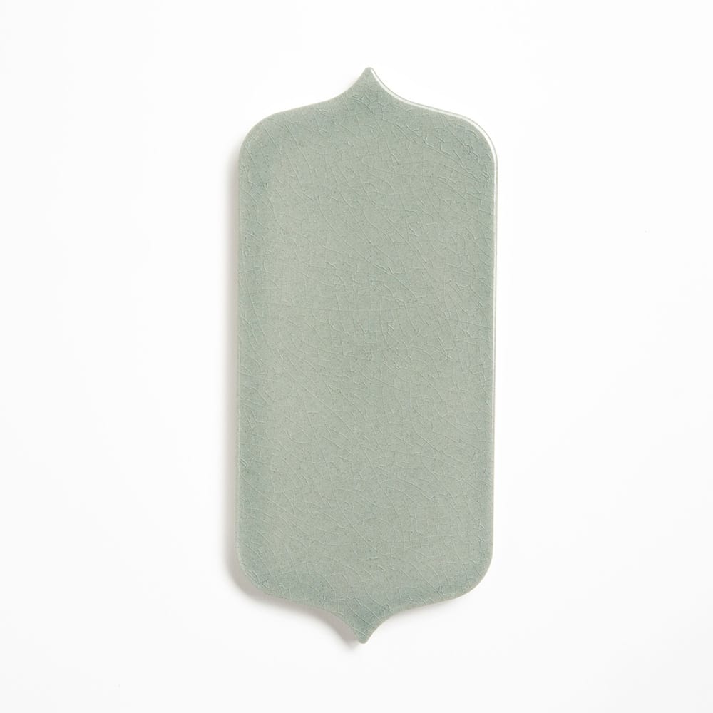 Verdant Crackled Tear Field Ceramic Tile