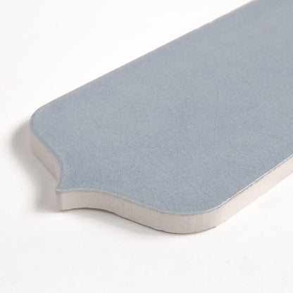 Azure Crackled Tear Field Ceramic Tile
