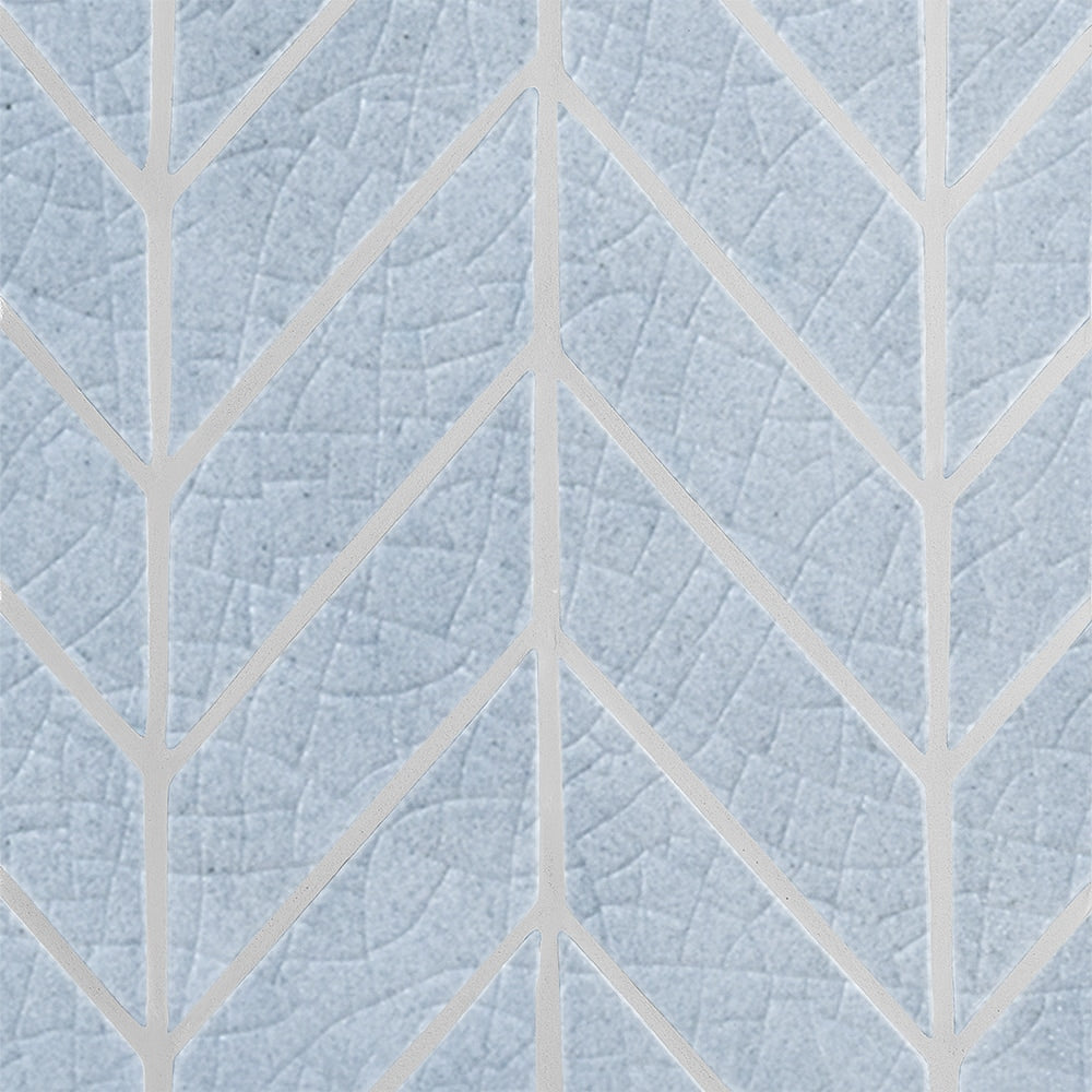Vinca Crackled Chevron Ceramic Tile