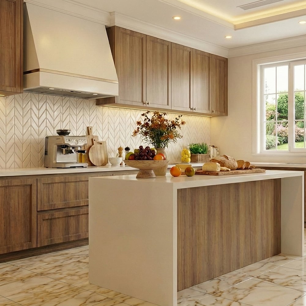 Pearl Glossy Chevron Ceramic Tile