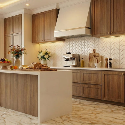 Pearl Glossy Chevron Ceramic Tile