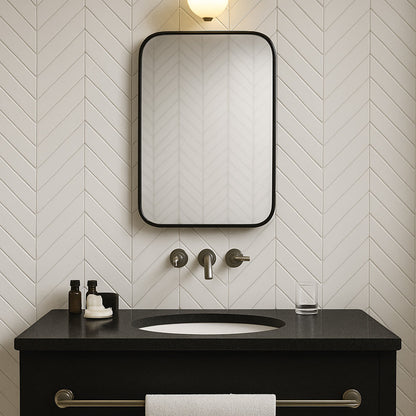 Pearl Glossy Chevron Ceramic Tile