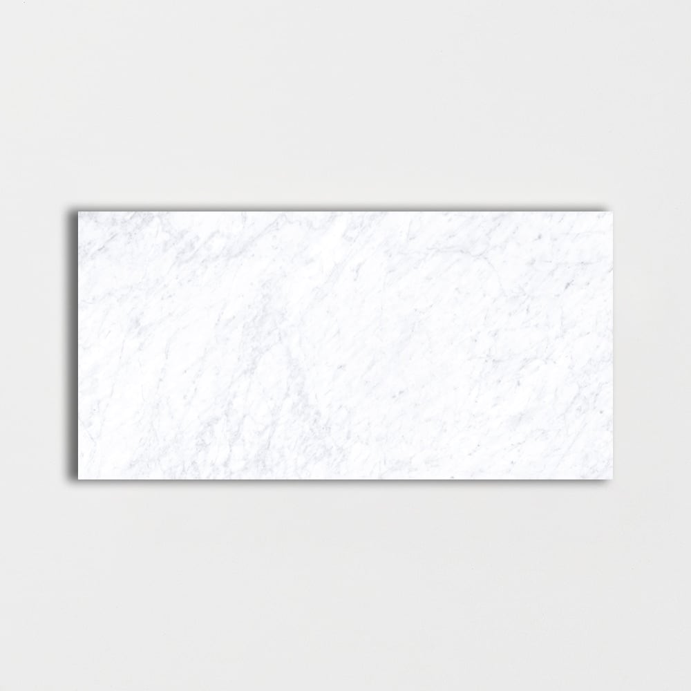 Carrara Blanco Polished Marble Look Porcelain Tile