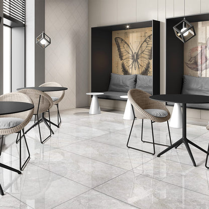 Marfil Real Polished Marble Look Porcelain Tile