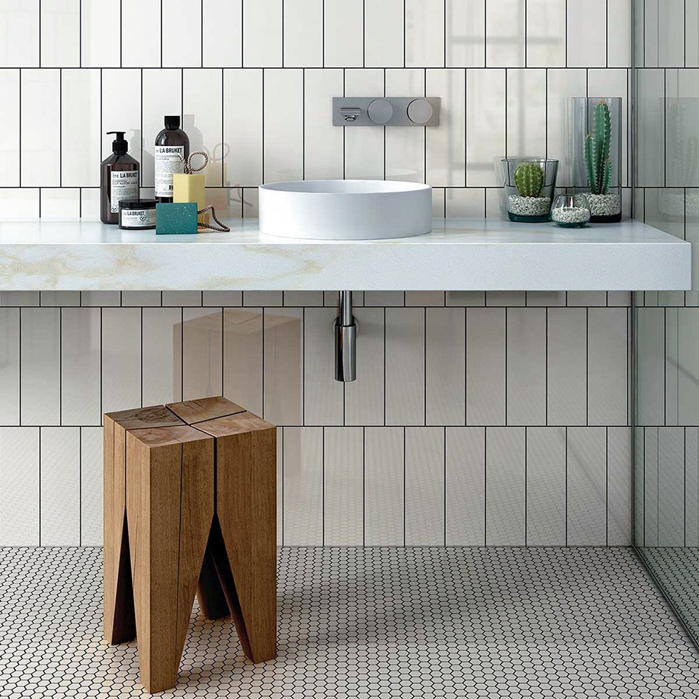 Blanc Glossy Subway Ceramic Tile