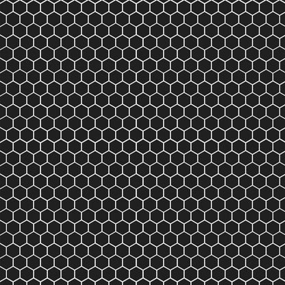 Noir Matte Hexagon Ceramic Mosaic